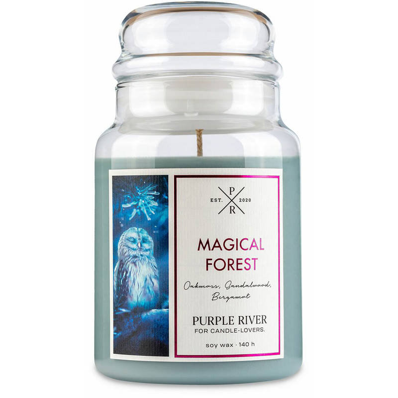 Purple River Sojowa Naturalna Świeca Zapachowa W Szkle 22 Oz 623 G - Magical Forest