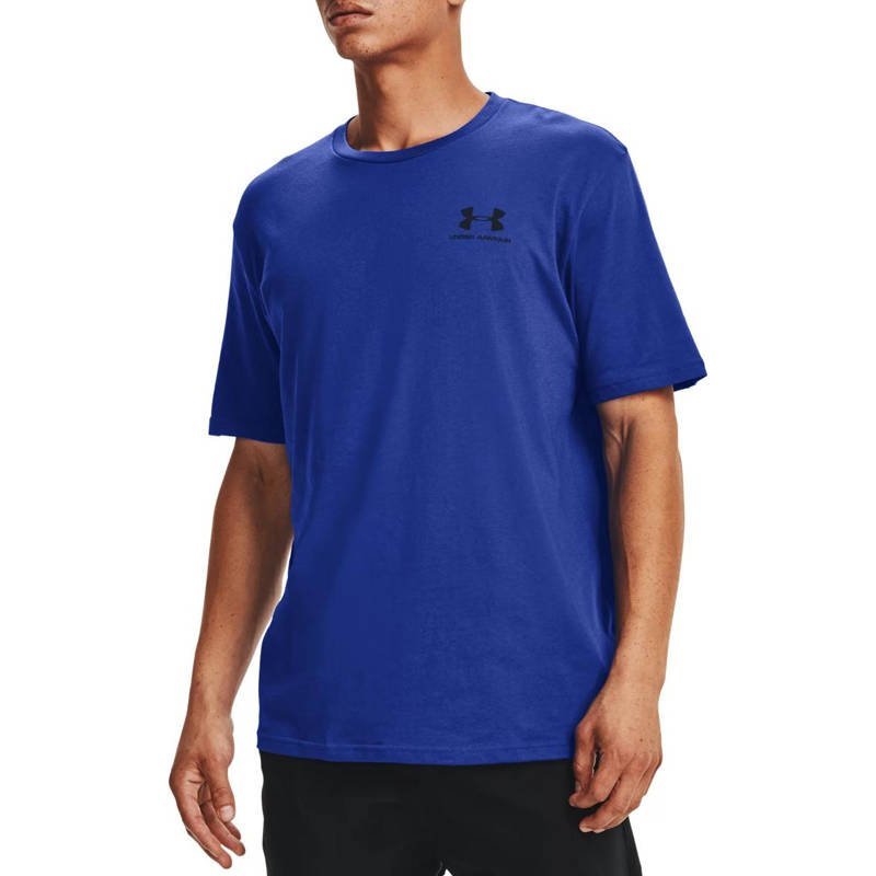 Koszulka męska Sportstyle Left Chest Short Sleeve Under Armour  niebieska r. L