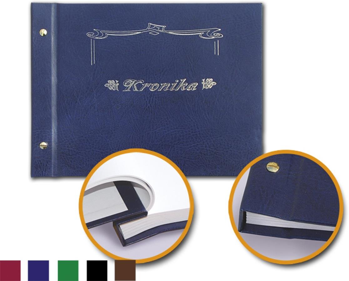 Kronika A4 Pion Nitowana Czarna Kro28