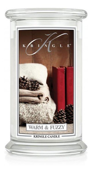 Kringle Candle Duża świeca z dwoma knotami Warm and Fuzzy 623 g