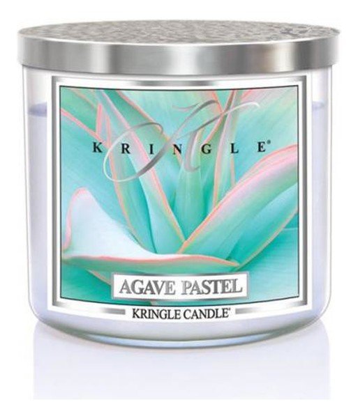 Kringle Candle Średnia świeca zapachowa z trzema knotami Agave Pastel 411 g