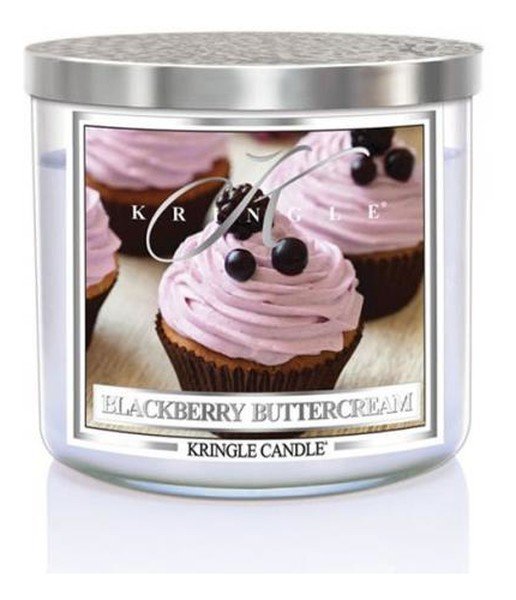 Kringle Candle Świeca zapachowa z trzema knotami Blackberry Buttercream Zen 411 g