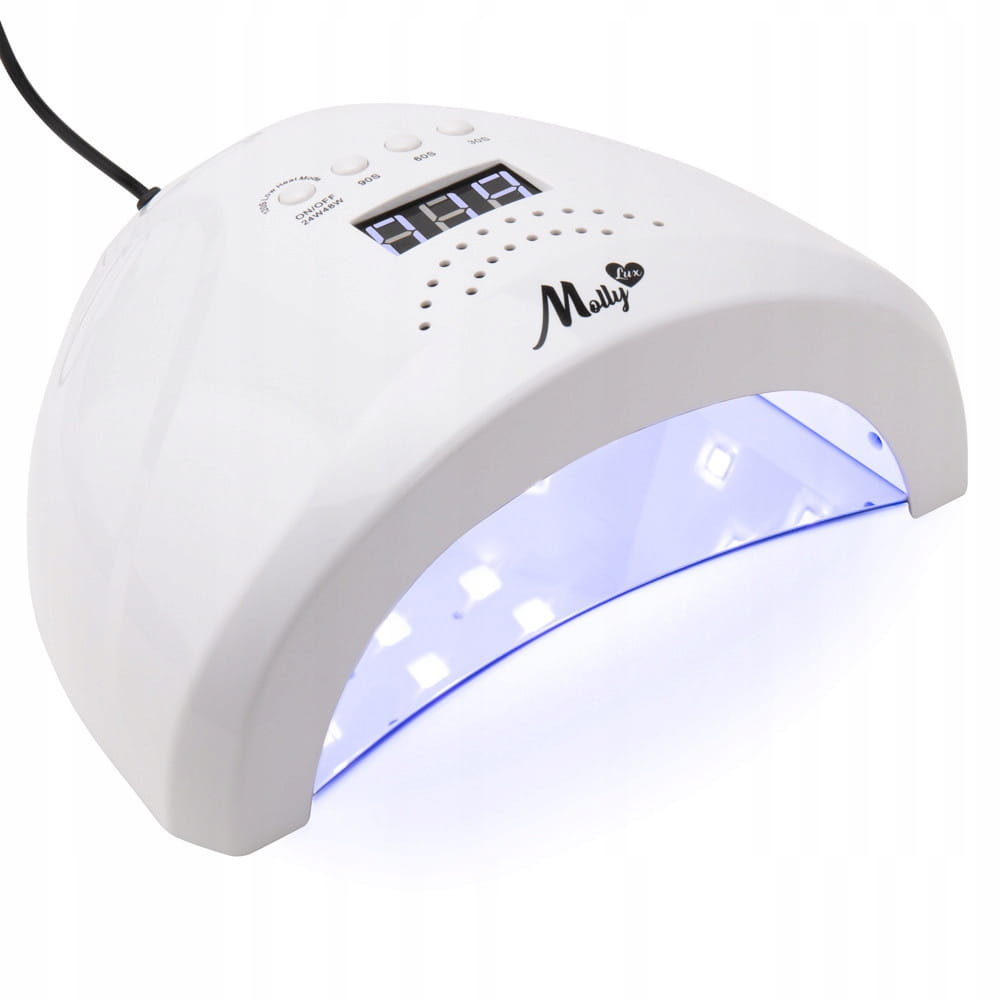 Molly Lac Lampa do paznokci Dual UV/LED 48W Molly Lux 1s do lakierów hybrydowych i żeli biała