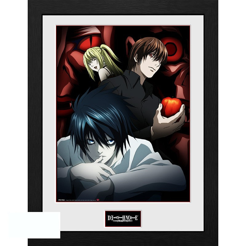 Plakat w ramce Light, L i Misa DEATH NOTE