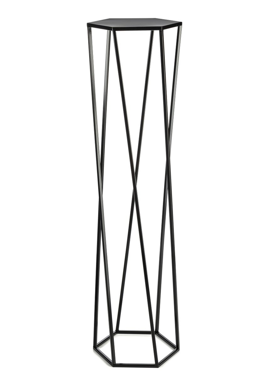 Kwietnik stojak na rośliny czarny 100 cm