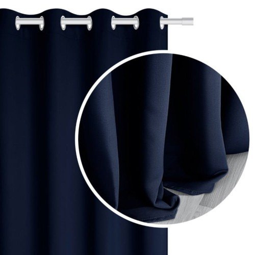 Zasłona 140 x 250 Blackout Przelotki Hold Granat