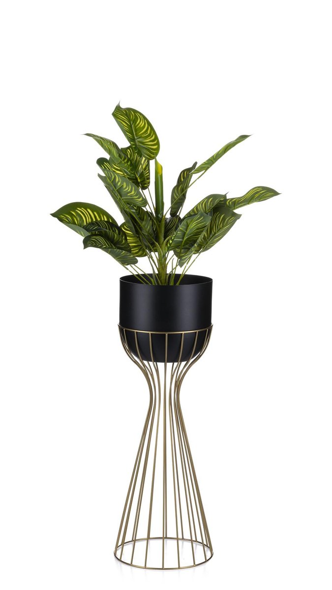 Kwietnik Nowoczesny Z Osłonką 56 Cm Loft Glamour Stojak Na Rośliny