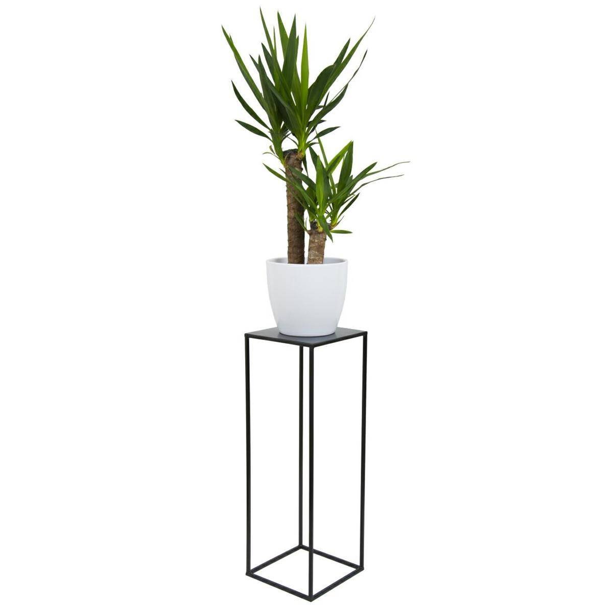 Kwietnik Nowoczesny Czarny 70 Cm Stojący Loft Industrialny