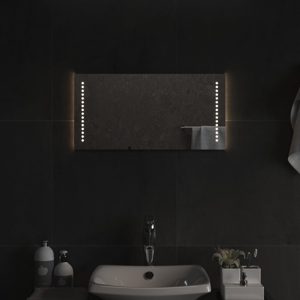 vidaXL Lustro łazienkowe z LED, 30x60 cm