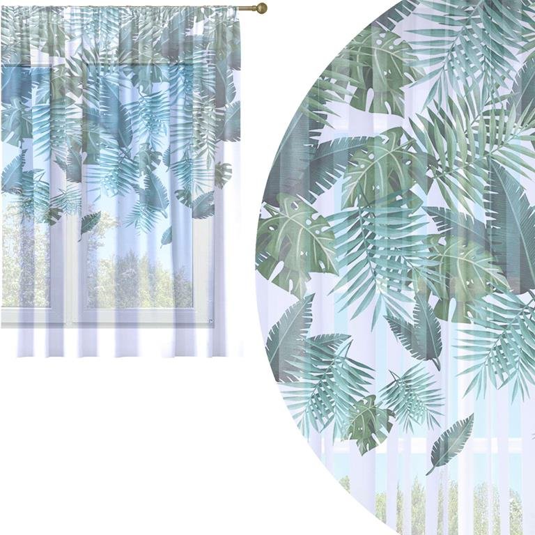 Firana Gotowa 300X150 Woal Barwiona Wzór Na Żabki