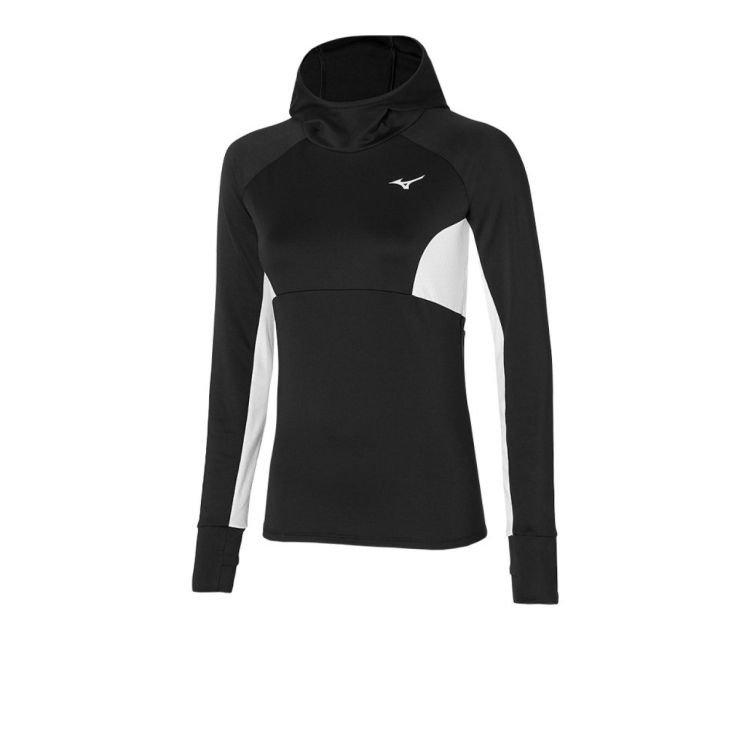 Bluza Damska Mizuno Warmalite Hooded Ls | Black/White