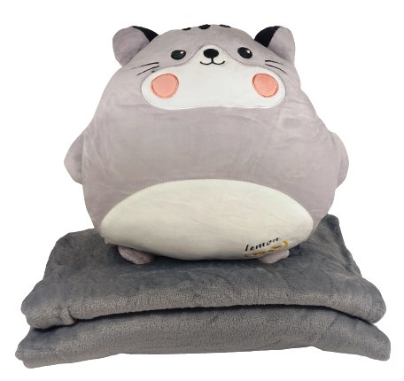 Poduszka + Koc Zestaw 3W1 Pluszak Maskotka Kotek