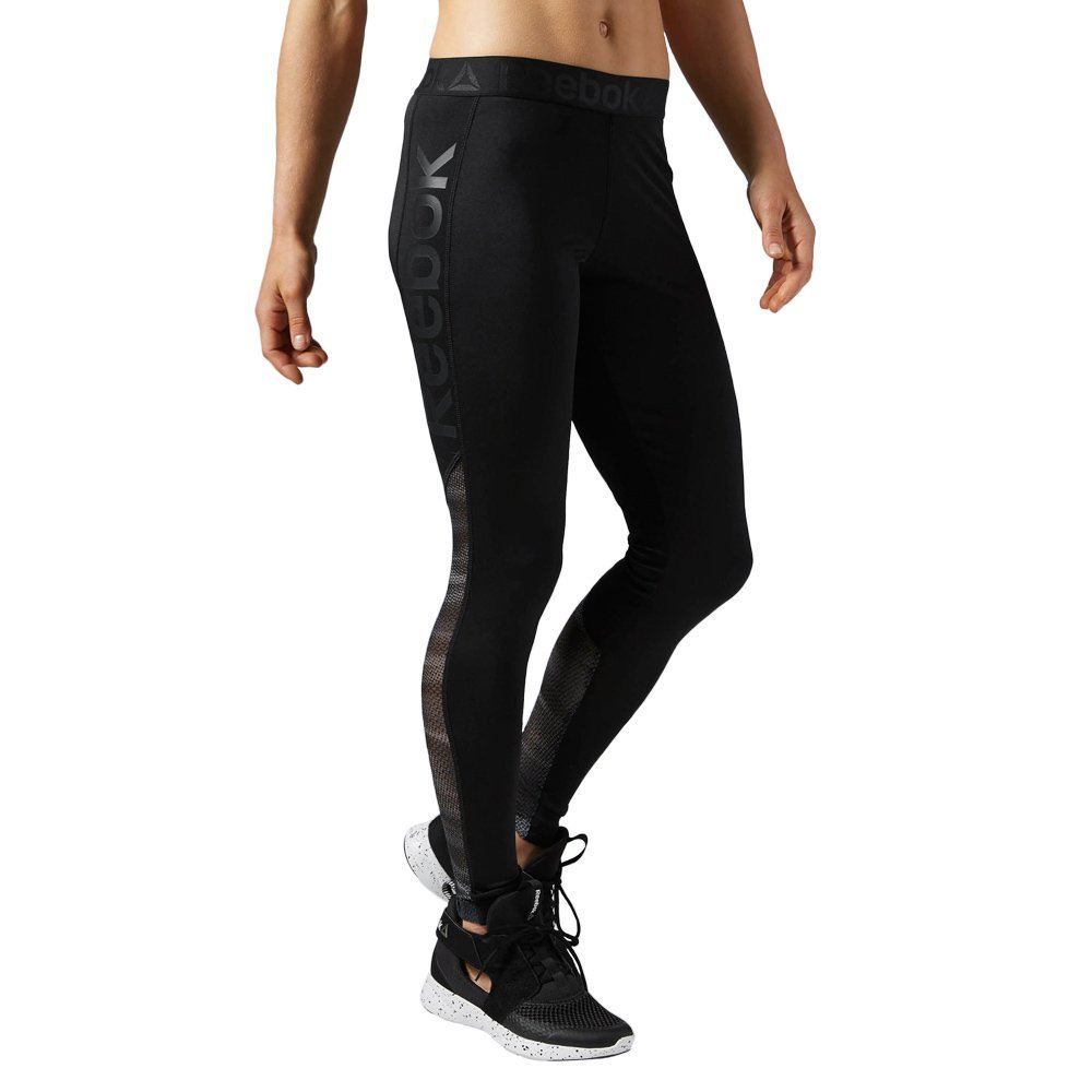 Spodnie Reebok Workout Show Mesh Logo damskie legginsy getry sportowe termoaktywne-XS