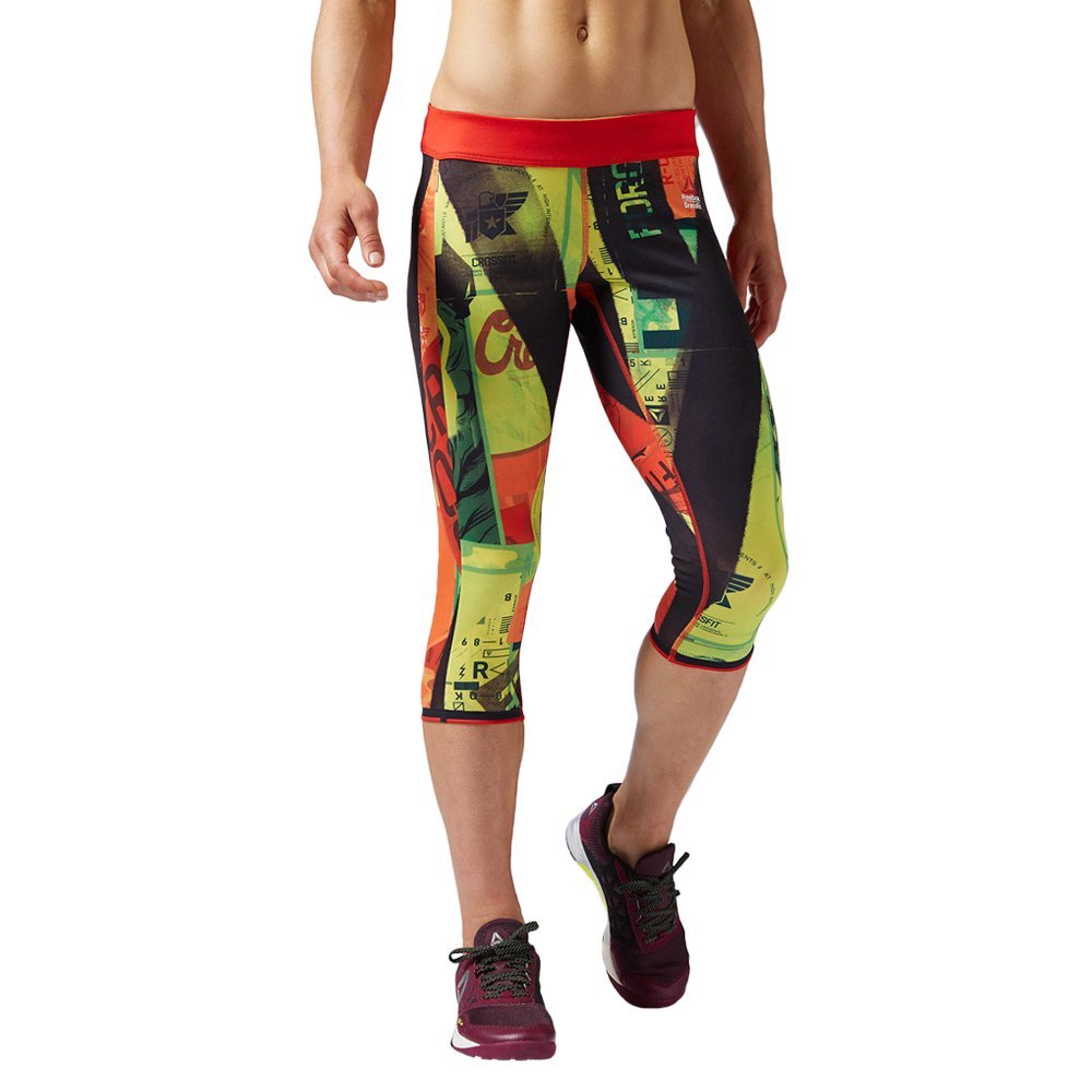 Spodnie 3/4 Reebok CrossFit Primed damskie dwustronne legginsy getry treningowe-S