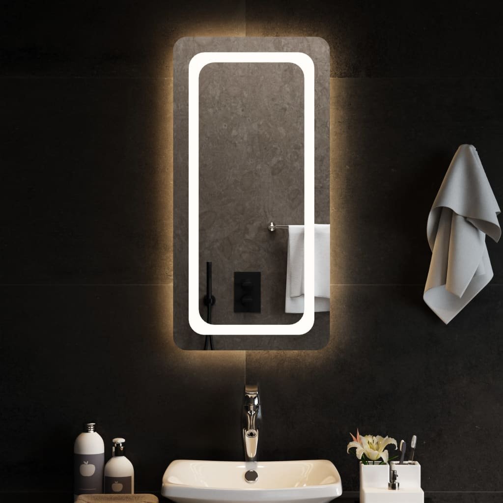 vidaXL Lustro łazienkowe z LED, 40x80 cm