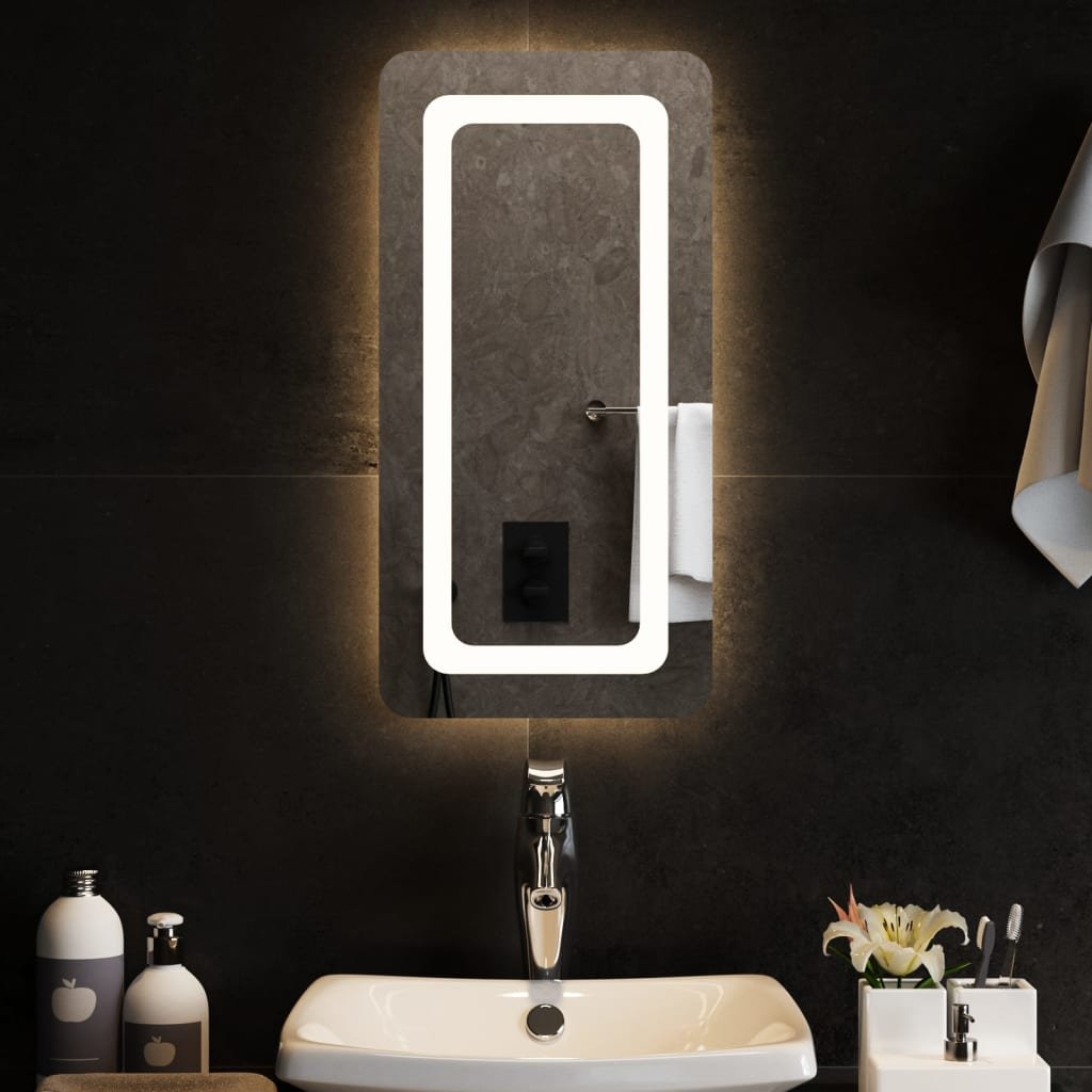 vidaXL Lustro łazienkowe z LED, 30x60 cm