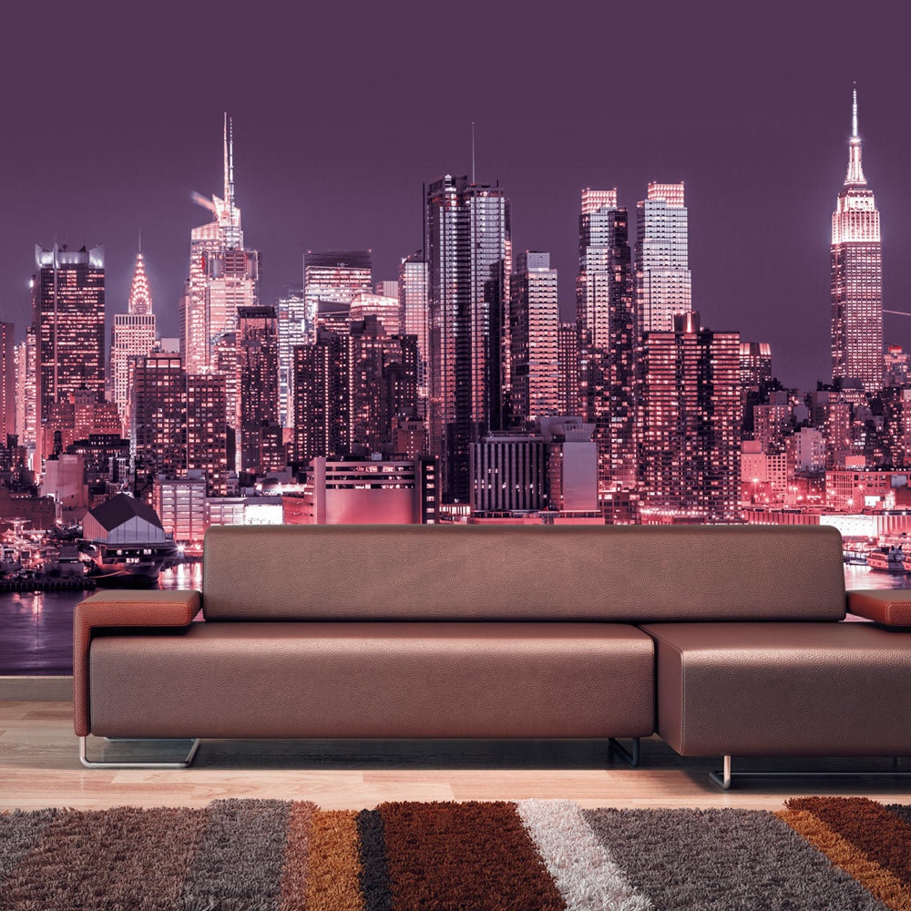 Fototapeta - NYC: Fioletowe noce (rozmiar 100x70)