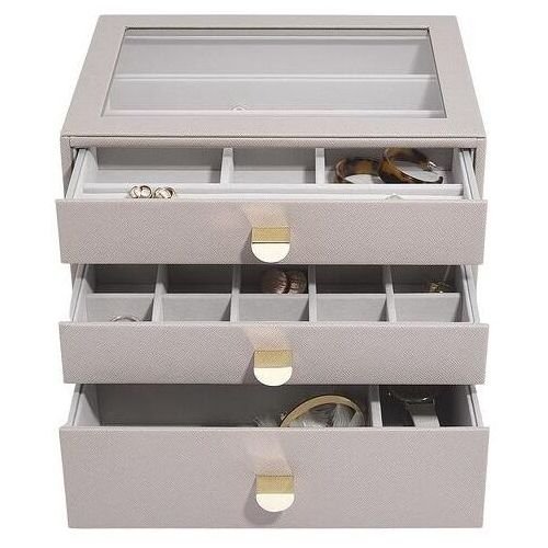 Szkatułka Na Biżuterię Z Szufladami (Taupe) Classic Stackers