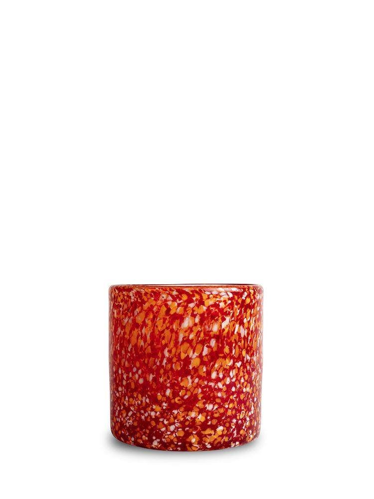 Wazon/Świecznik Calore M, Czerwony/Pomarańczowy