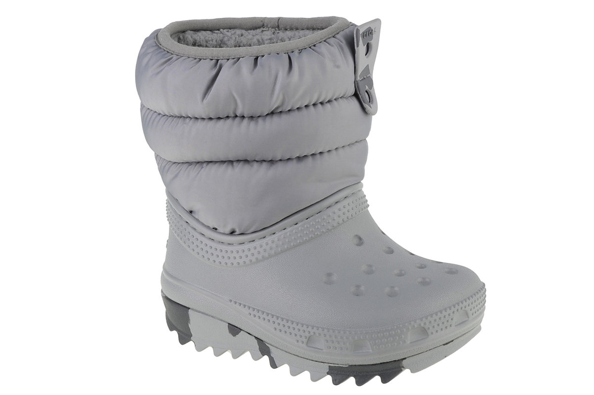 Crocs Classic Neo Puff Boot Toddler 207683-007, Dla Chłopca, Śniegowce, Szary