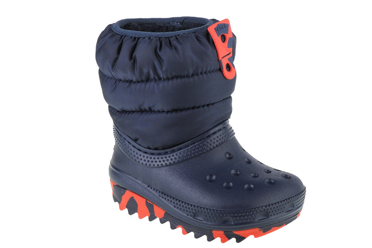 Crocs Classic Neo Puff Boot Toddler 207683-410, Dla Chłopca, Śniegowce, Granatowy