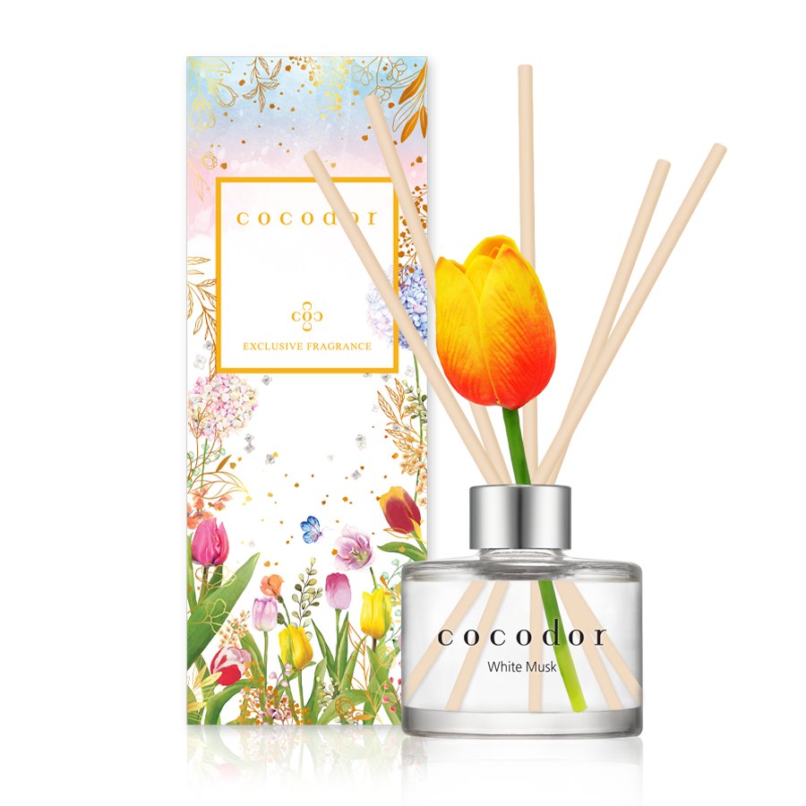Cocodor Dyfuzor zapachowy z patyczkami Flower Tulip White Musk PDI30417 120 ml