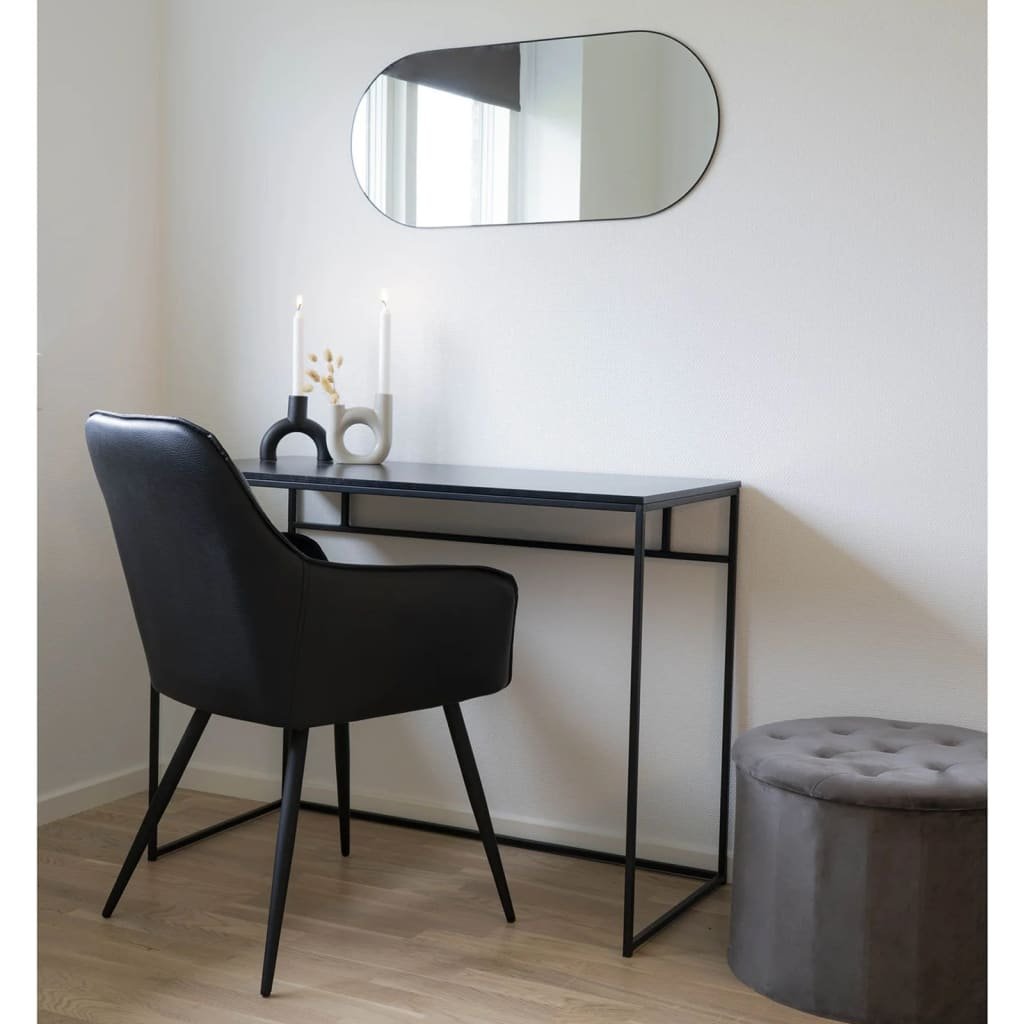 House Nordic Owalne Lustro Daisy, Czarne