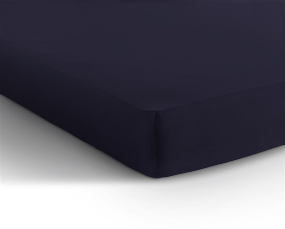 140X200/220Cm Prześcieradło Double Jersey 220G. K. Granatowy