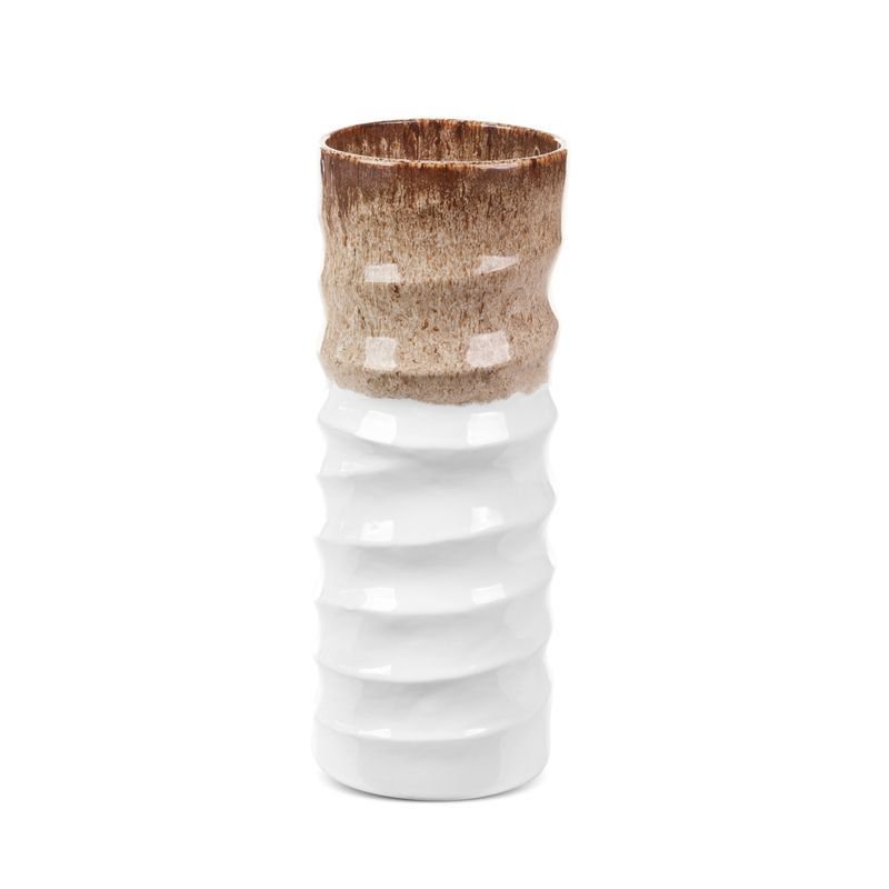 Wazon dekoracyjny ceramiczny ERINA 12X12X31 kremowy