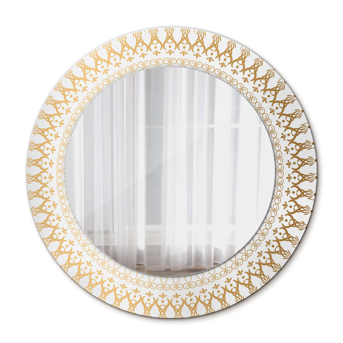 Lustro do Łazienki Glamour Indiańska mandala 50cm