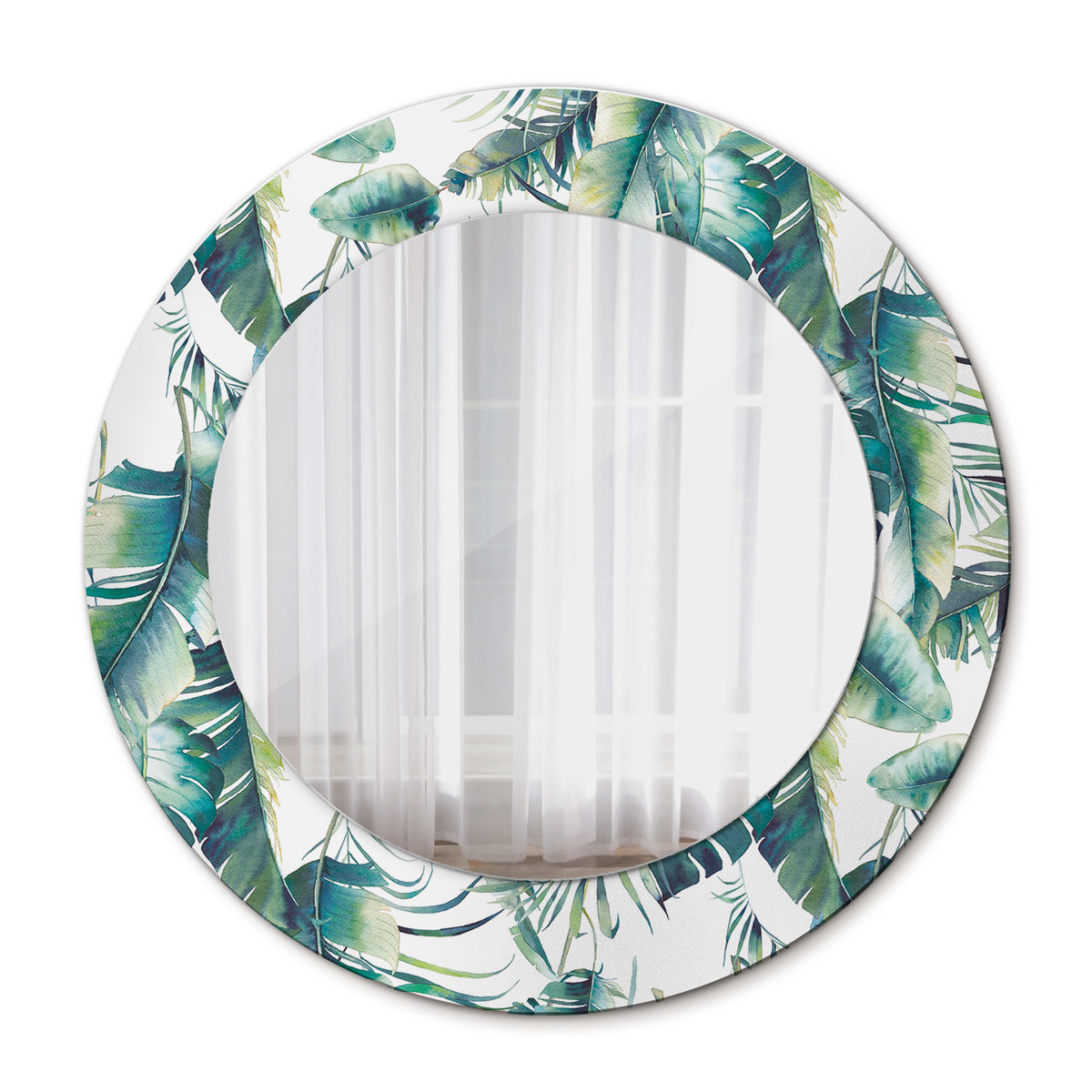 Ścienne Lustro Rama Glamour Liście 50cm