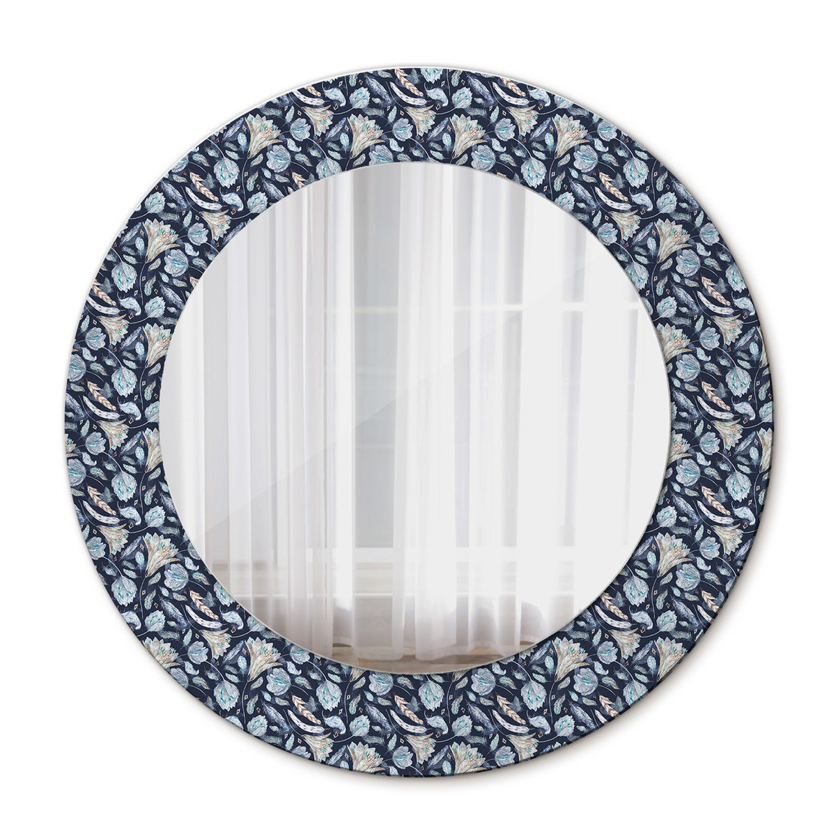 Nowoczesne Lustro w ramie Wzór boho 50cm