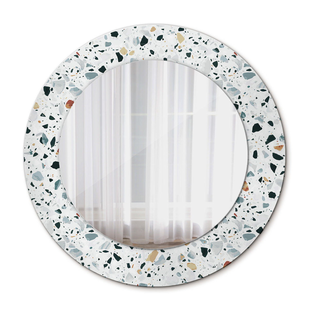 Lustro do Łazienki w Ramie Kamień naturalny 50cm