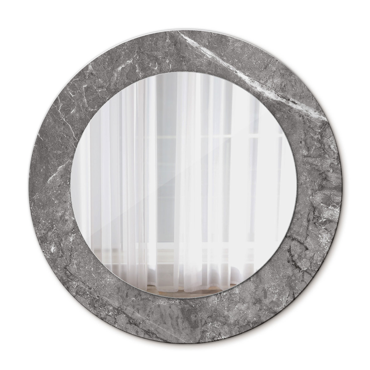 Ścienne Lustro Łazienkowe Rustykalny marmur 50cm