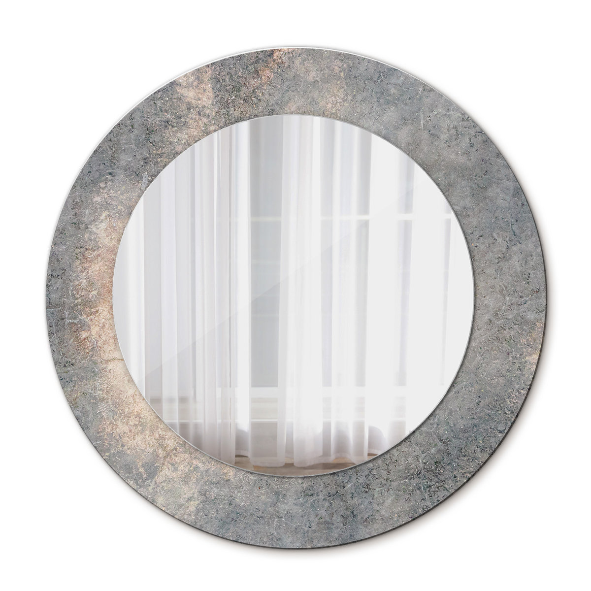 Okrągłe Lustro Łazienkowe Vintage beton 50cm