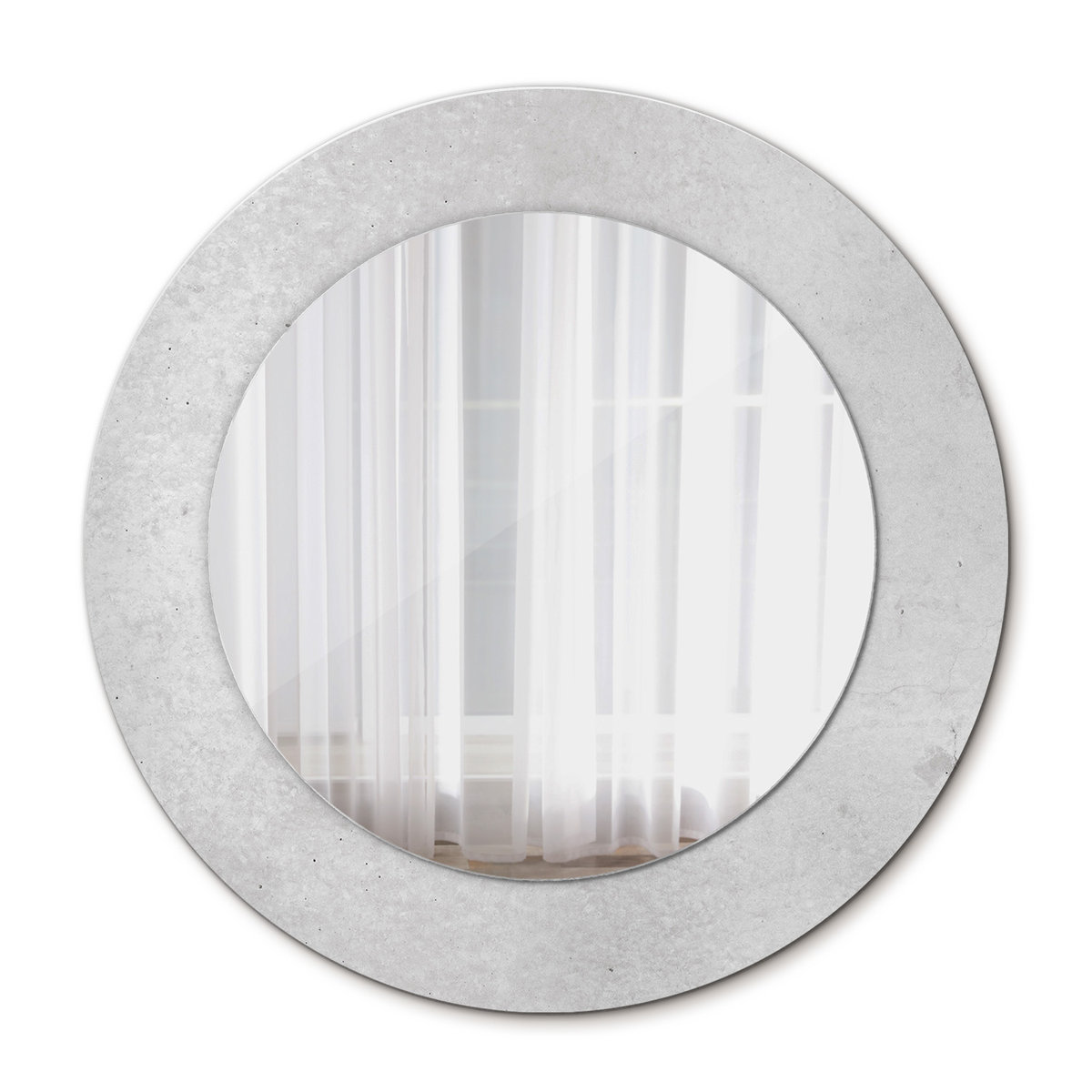 Lustro Wiszące do Łazienki Tekstura betonu 50cm