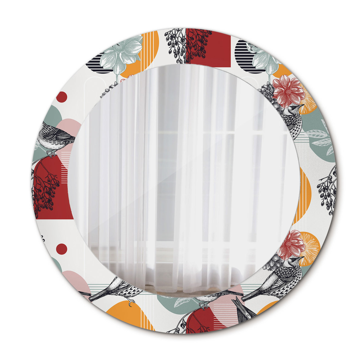 Nowoczesne Lustro Koło Patki vintage 60cm