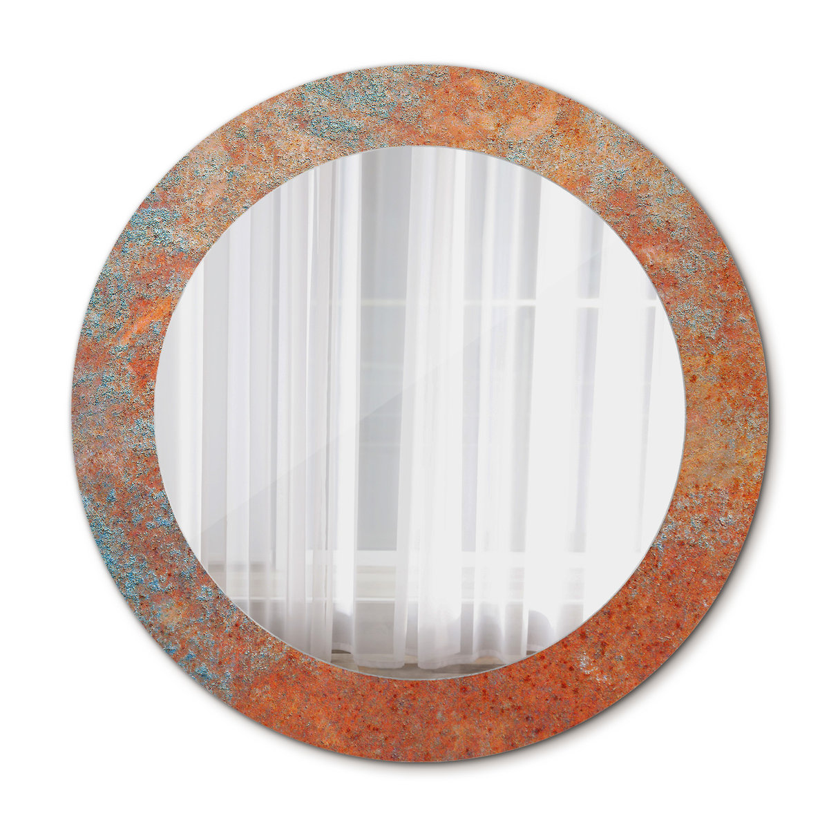 Nowoczesne Lustro do Łazienki Rdzawy metal 60cm