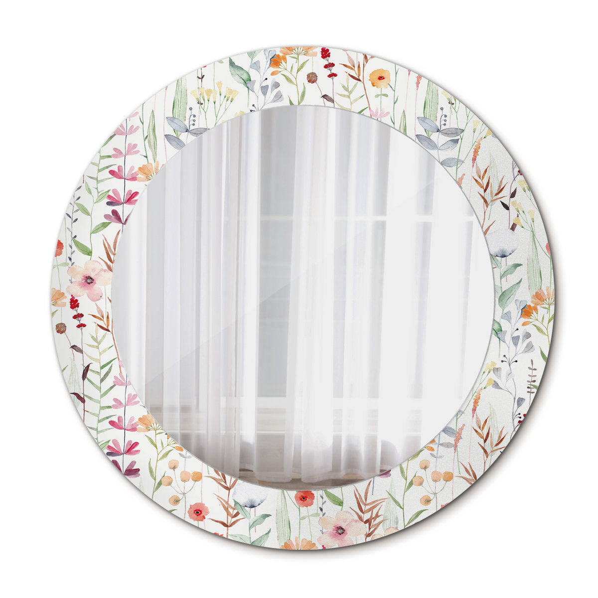 Nowoczesne Lustro do Łazienki Dzikie kwiaty 60cm