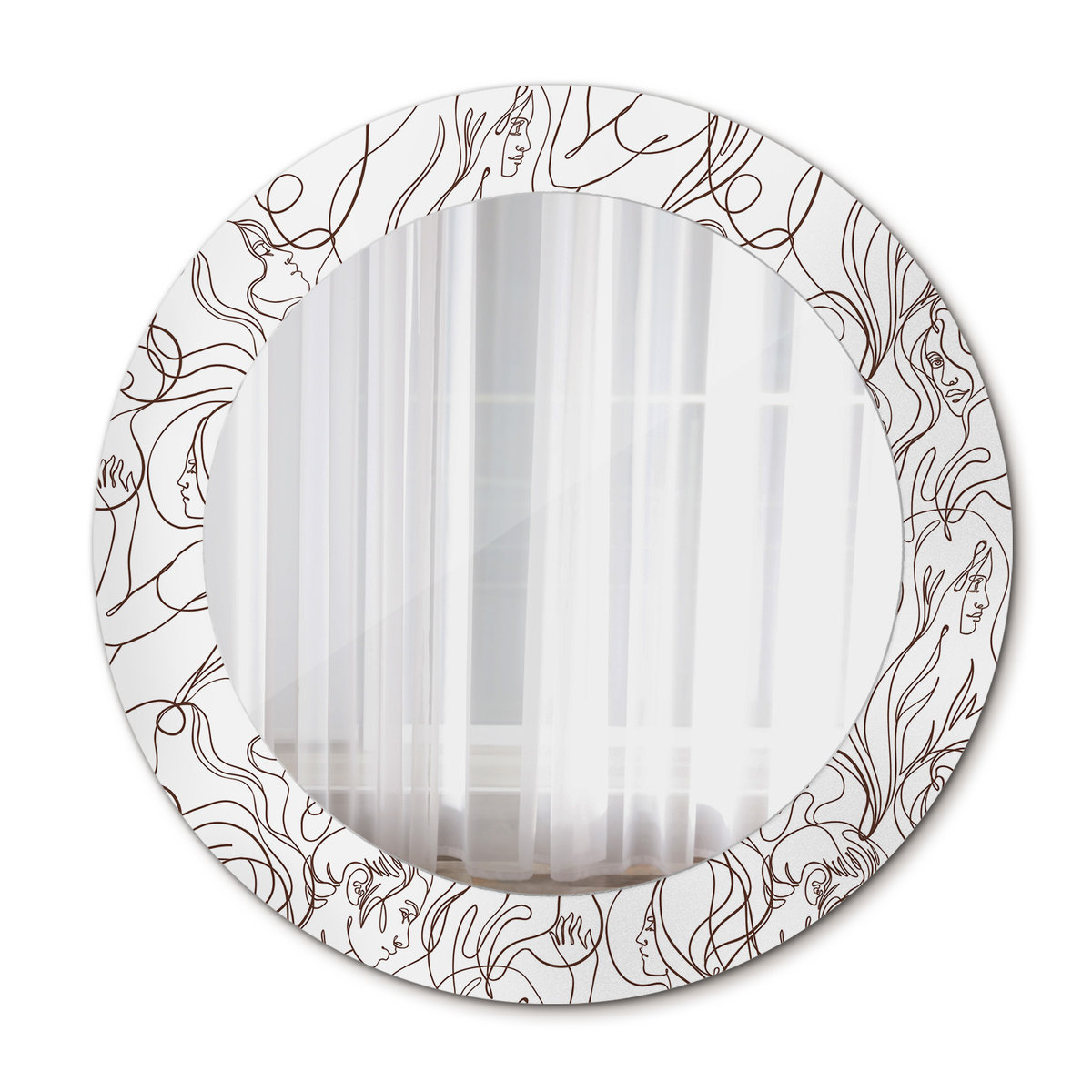 Okrągłe Lustro Łazienkowe Twarze z linii 60cm