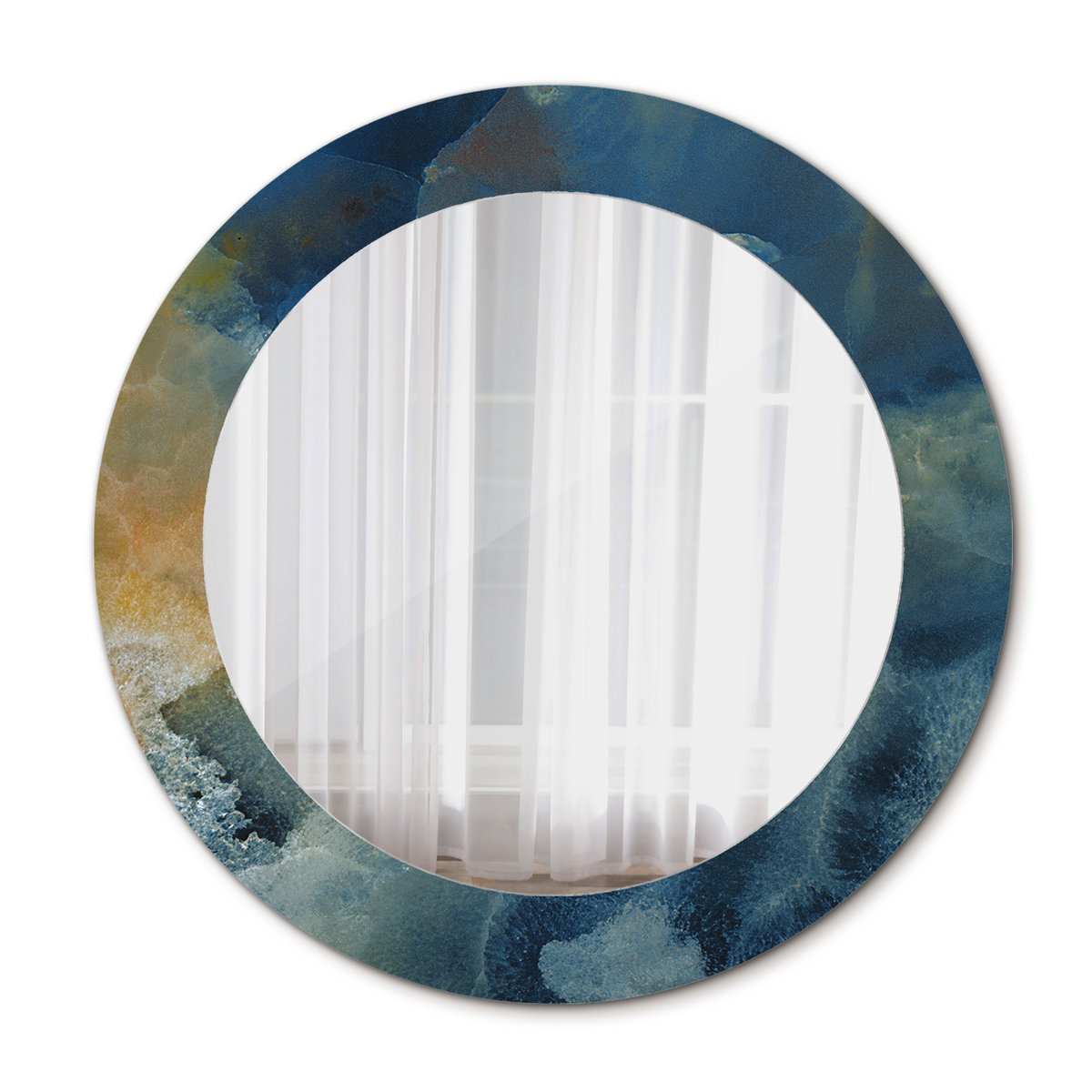 Okrągłe Lustro Łazienkowe Marmur onyx 60cm