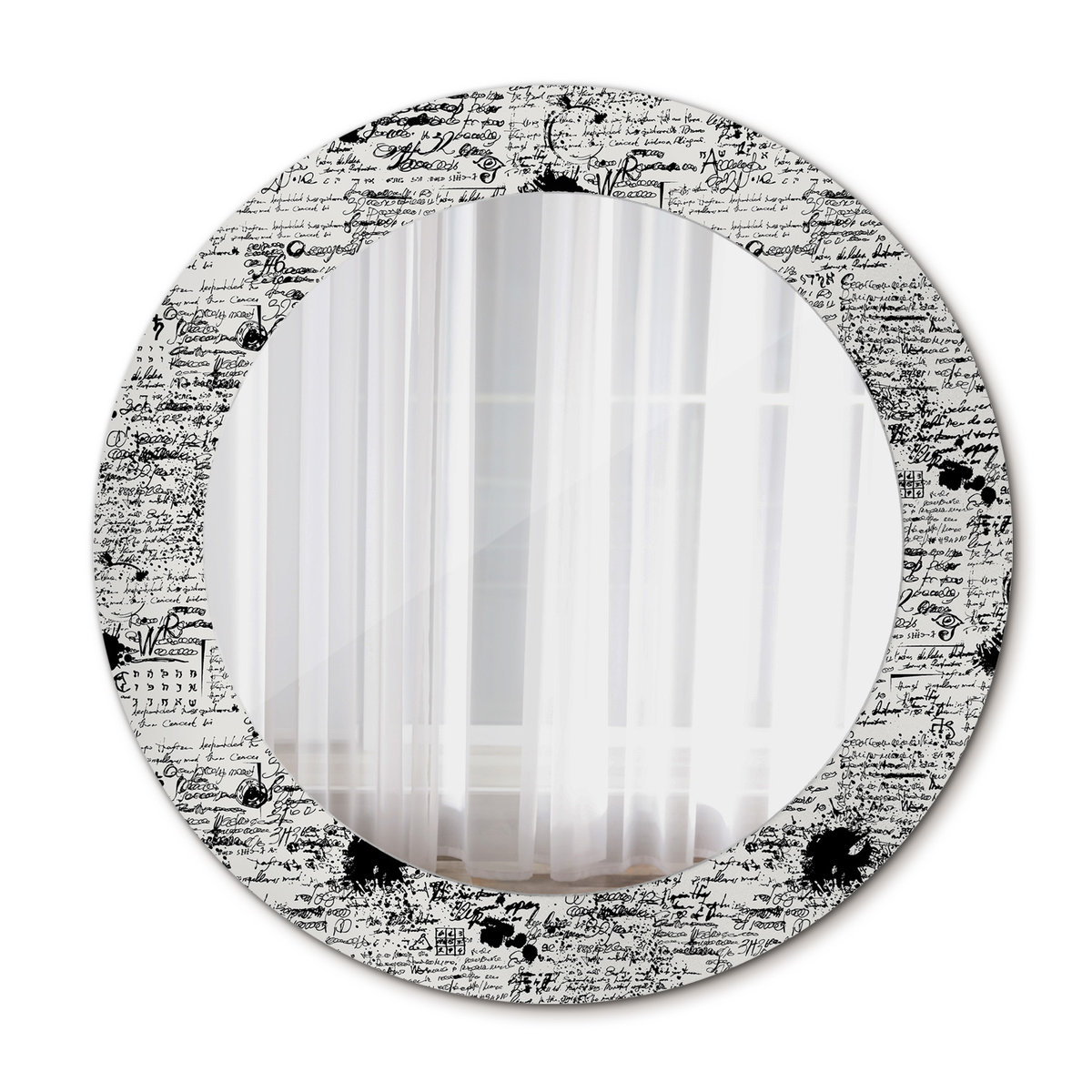 Nowoczesne Lustro Bazgroły 60cm