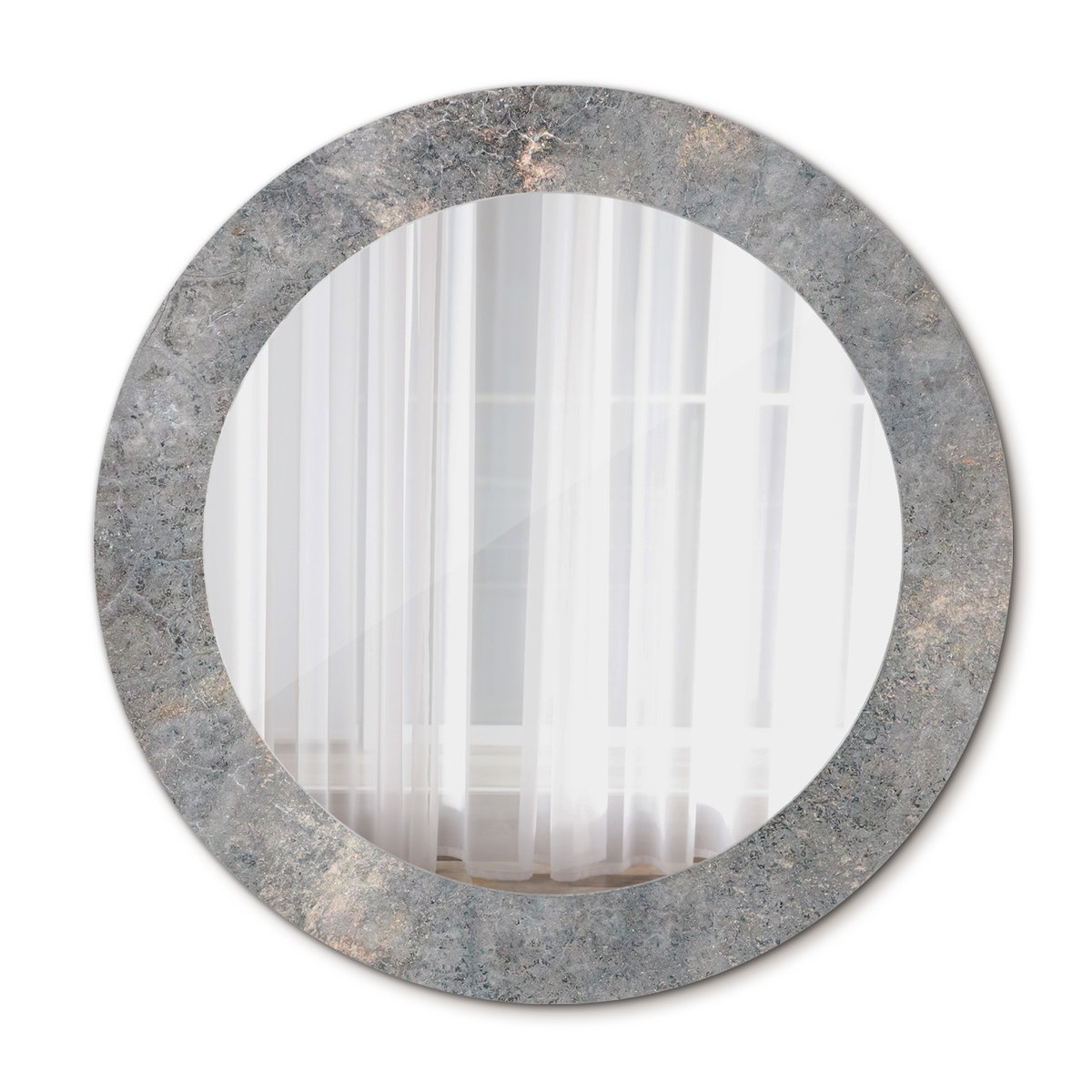 Okrągłe Lustro Łazienkowe Vintage beton 60cm