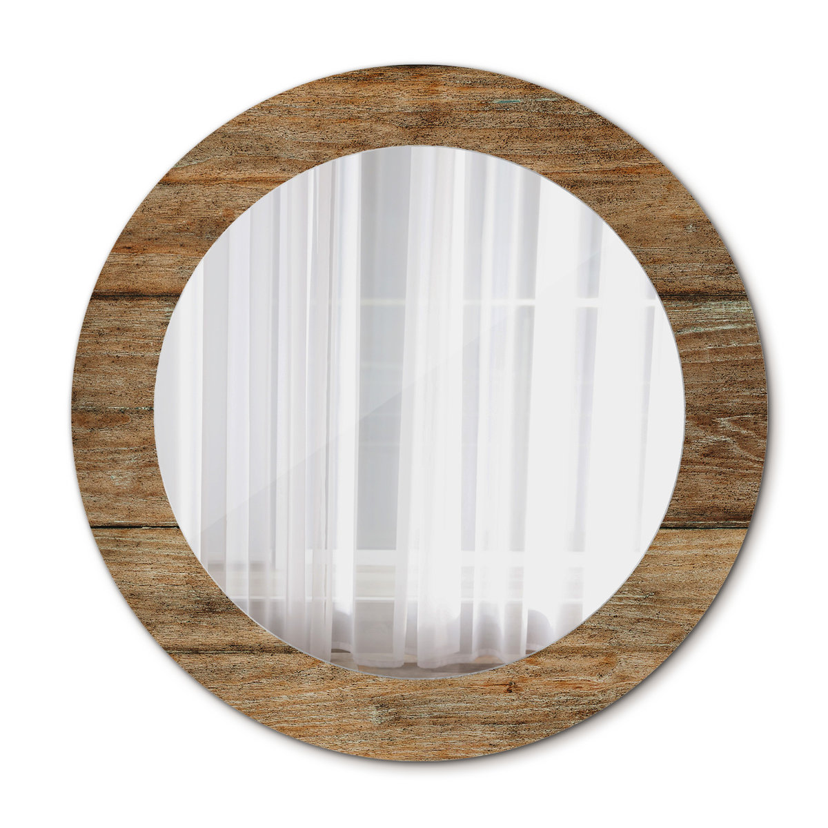 Lustro do Łazienki Glamour Stare drewno 60cm