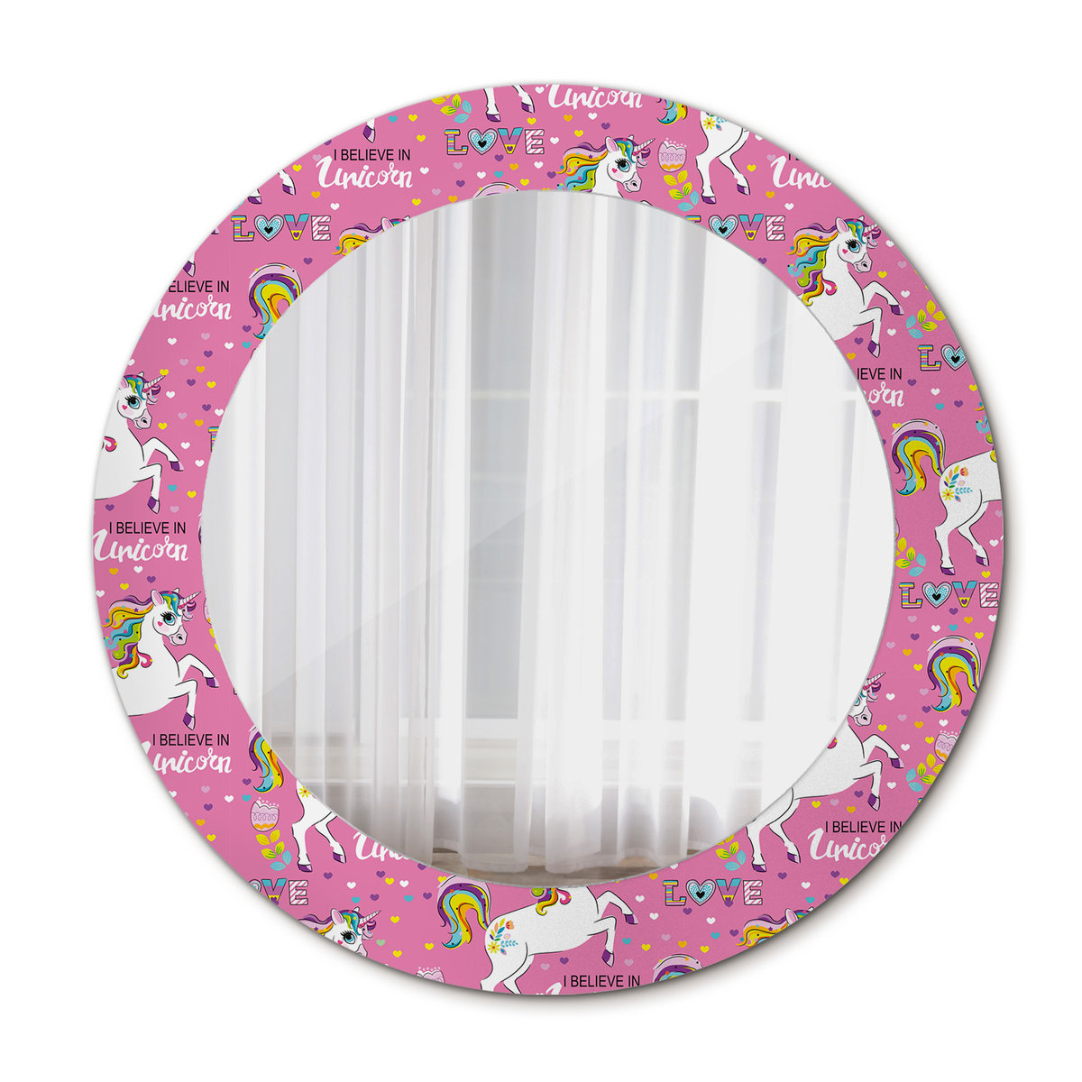 Nowoczesne Lustro Magiczny jednorożec 60cm