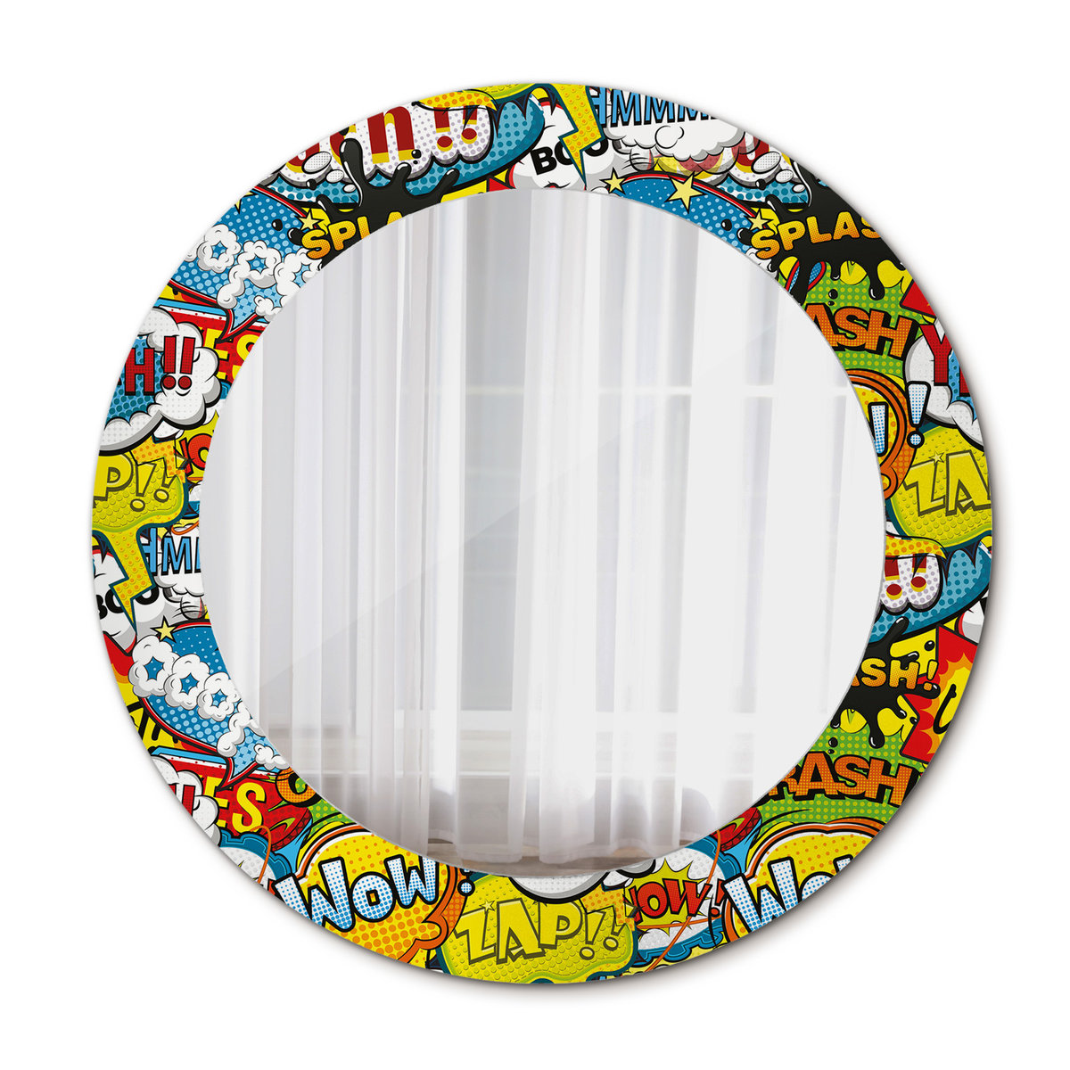 Lustro Nowoczesne Wzór w stylu komiksowym 60cm