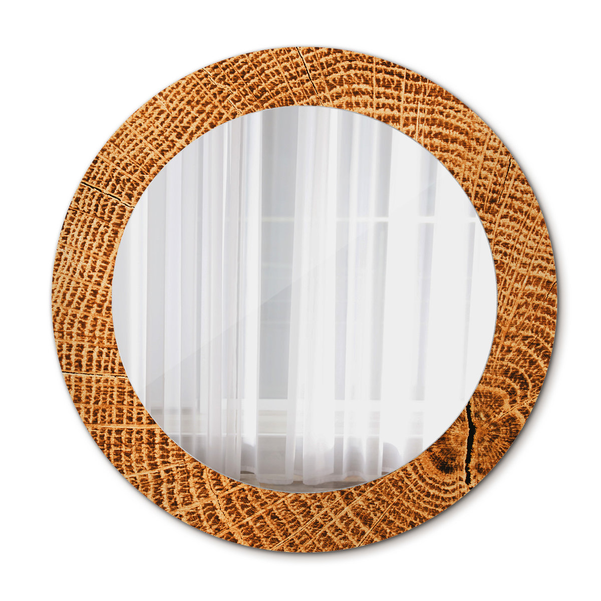 Lustro do Wizażu Ścienne Drewno dębowe 60cm