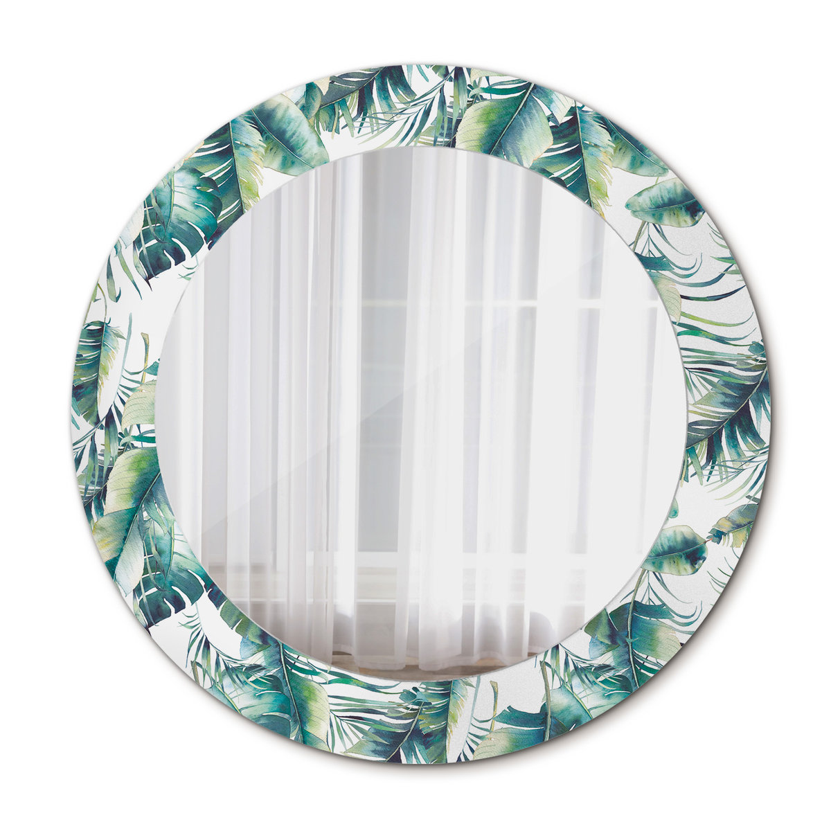 Ścienne Lustro Rama Glamour Liście 60cm
