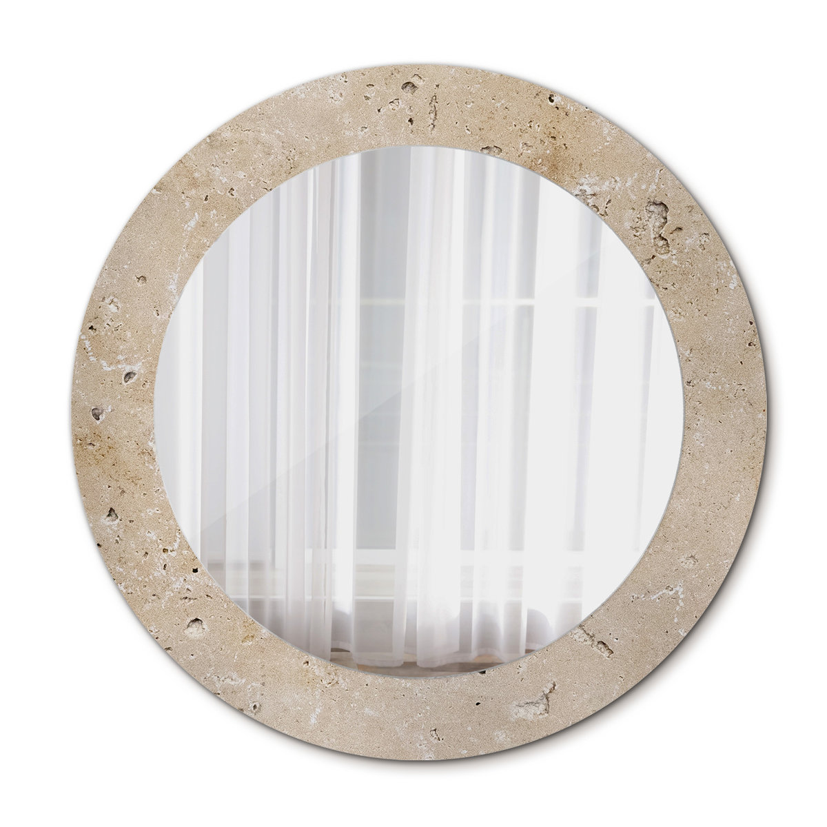 Lustro Wiszące do Łazienki Imitacja kamienia 60cm