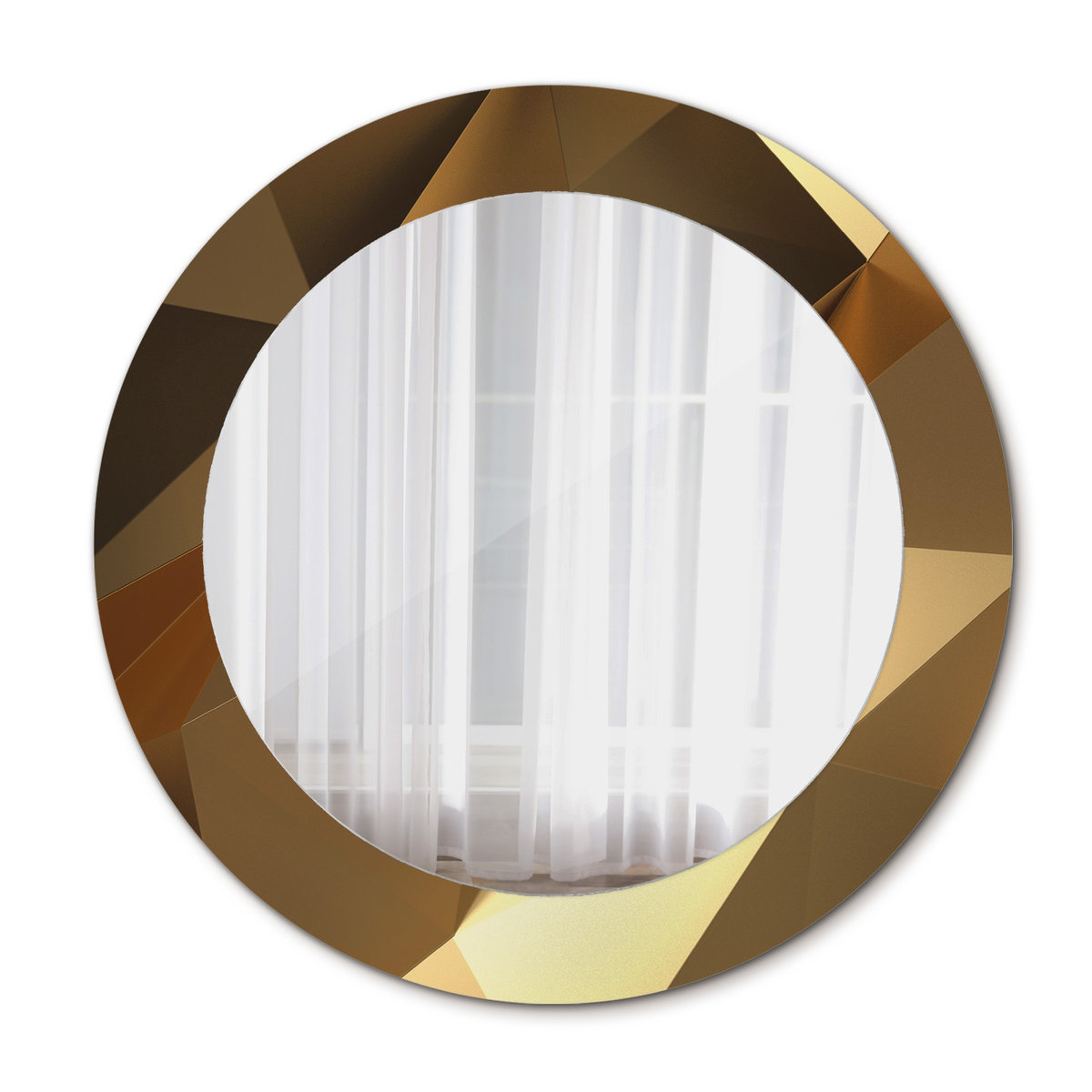 Ścienne Lustro Rama Geometryczny wzór 60cm